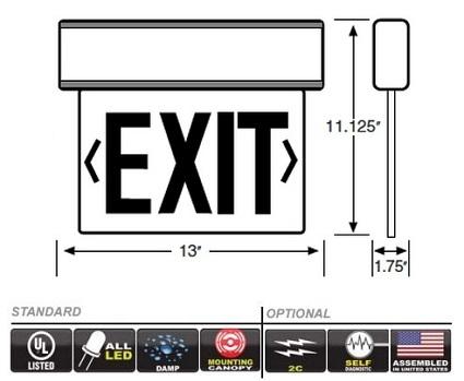 Locate Exits With Ease by Installing the Surface Edgelit Sign