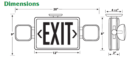 LED Exit-Emergency Combo